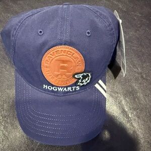 Blue Harry Potter Hogwarts Cap with Leather Patch NWT